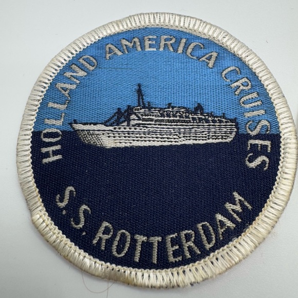 Vintage Holland America Cruises S.S. Rotterdam Patch w Orig Paper Backing (2) - Picture 4 of 4